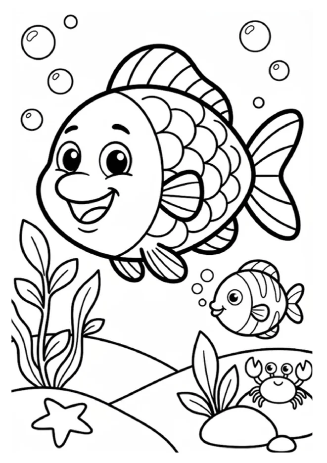 Desenhos para colorir fundo do mar para imprimir e colorir - imagem 7